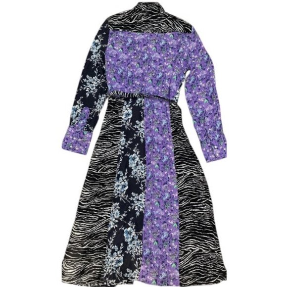 H&M purple and black button down size M - Picture 6 of 12